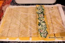Лазанья с творожной начинкой и ветчиной